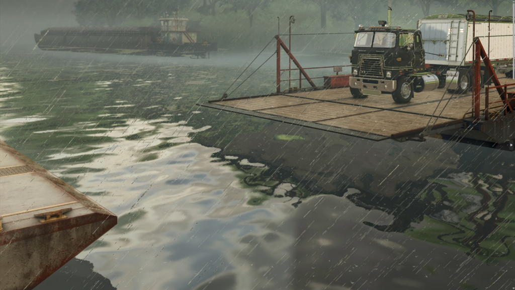 Barge and International Semi in Riverbend Springs Map