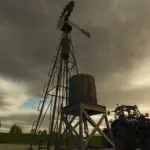 Old Wind Wheel With Water Tank