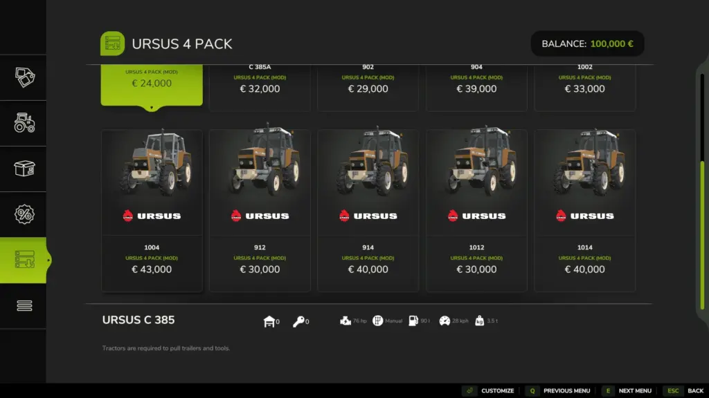 Ursus 4 pack v1.0