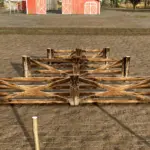 Barbed Wire Fence And Wooden Gate v1.03