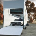 Enclosed race hauler and stacker trailer V1.02