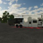 Enclosed race hauler and stacker trailer V1.04