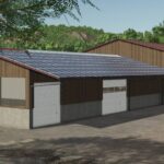 Garage with vehicle workshop in wood look3