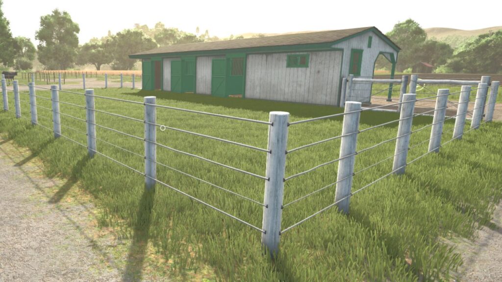 Horse stable with working doors