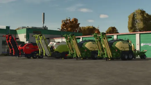 Pack Of Balers With Windrower v1.0