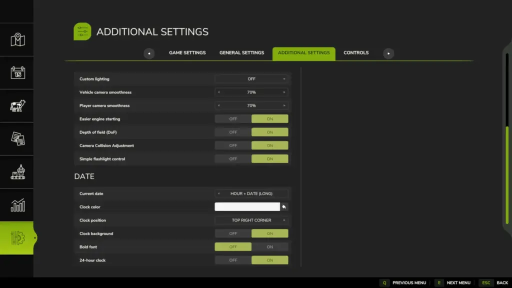 Additional Game Settings v1.0