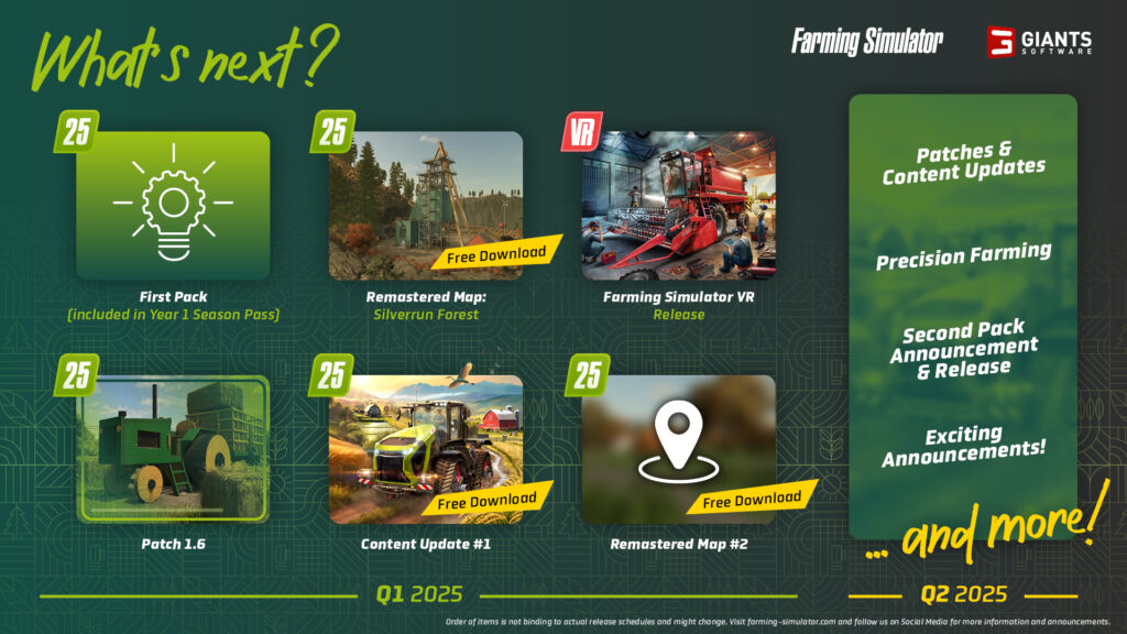 What's Next?
Coming up for Farming Simulator