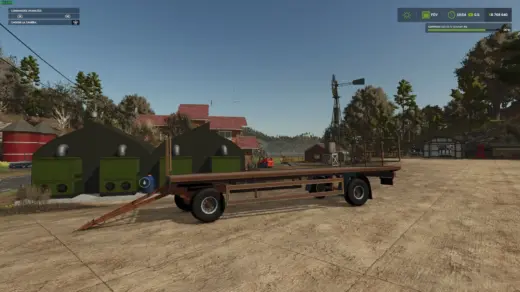 Old bale flatbed trailer v1.0