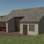 Barn with cross passage, shed and utility room