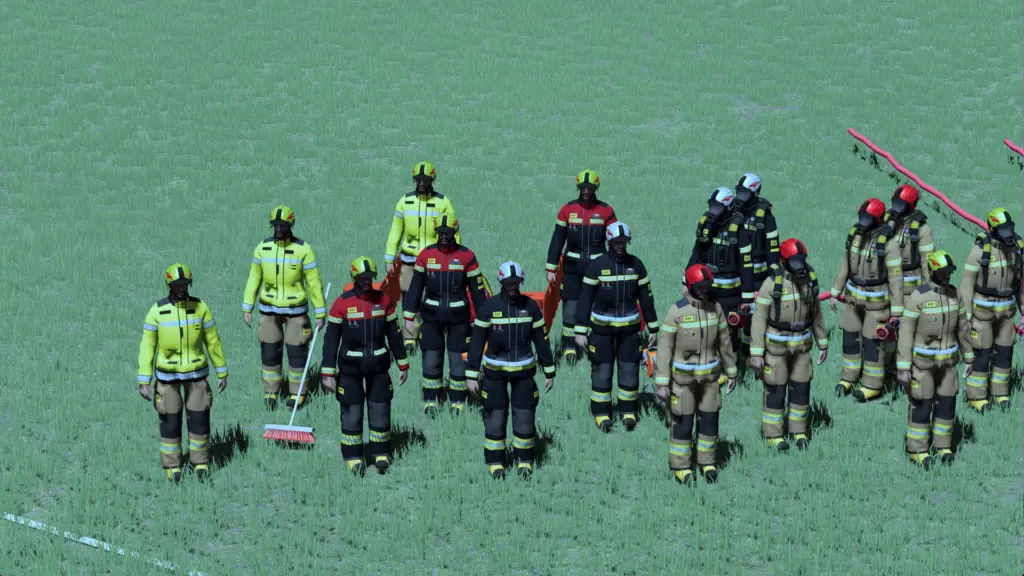 A pack of firefighters