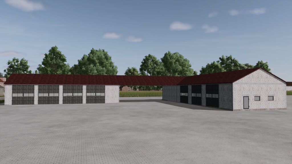 Halls Made Of White Concrete Blocks