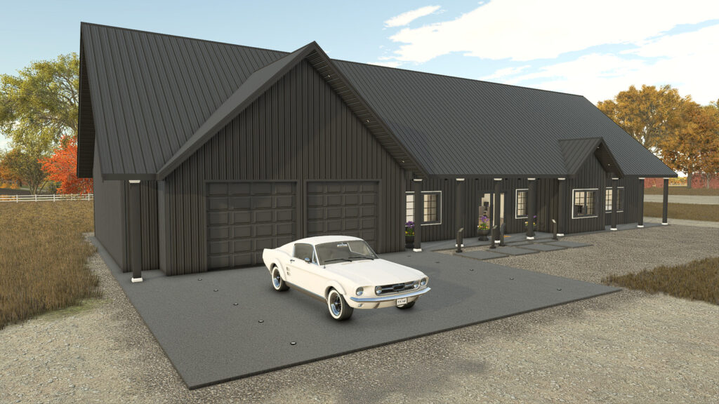 House With Two Car Garage